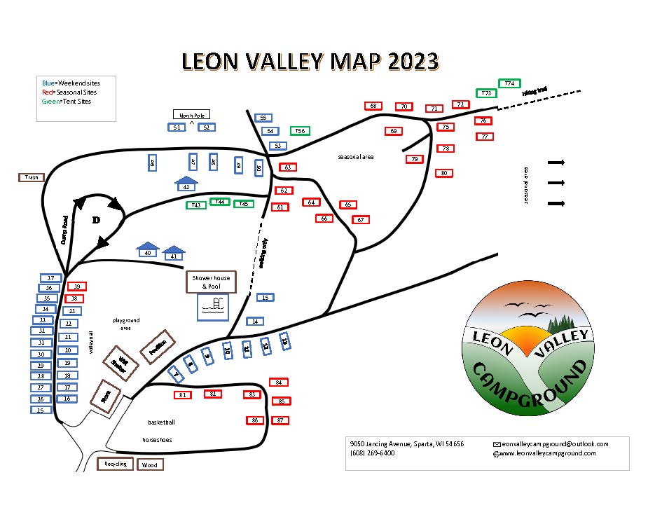 Campground Map Leon Valley Campground